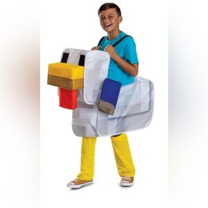 NWT Minecraft Movie Chicken Jockey Ride-On Pop-Out 3D Halloween Costume FITS ALL